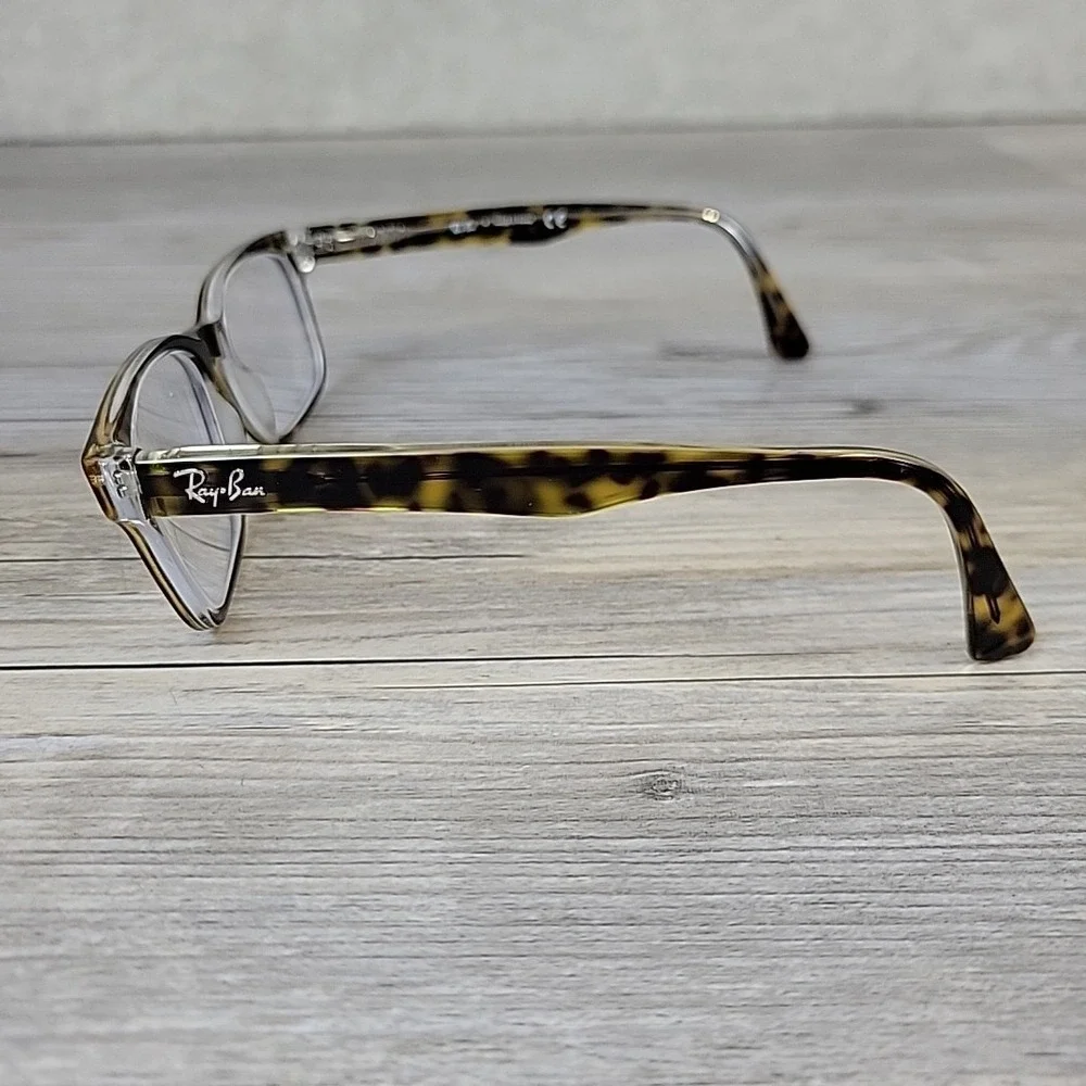 Ray-Ban Eyeglasses RB 5286 5082 Polished Havana on Clear Square Frames 51-18 135